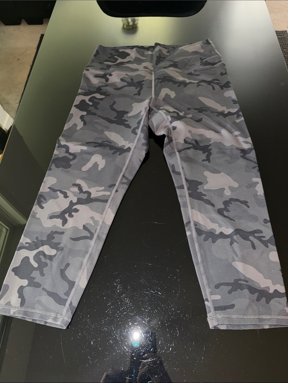 ZYIA Gray Camo High-Rise Active Leggings